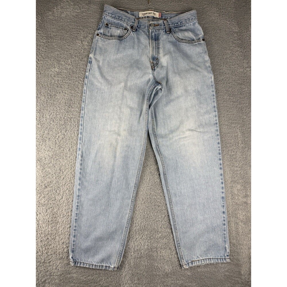 Levi’s 560 Jeans Mens 31x32 Light Wash Blue Comfort Fit Loose Tapered Denim Y2K